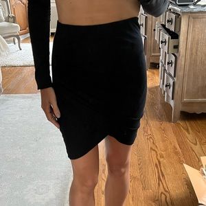 Michael stars crisscross cotton mini skirt